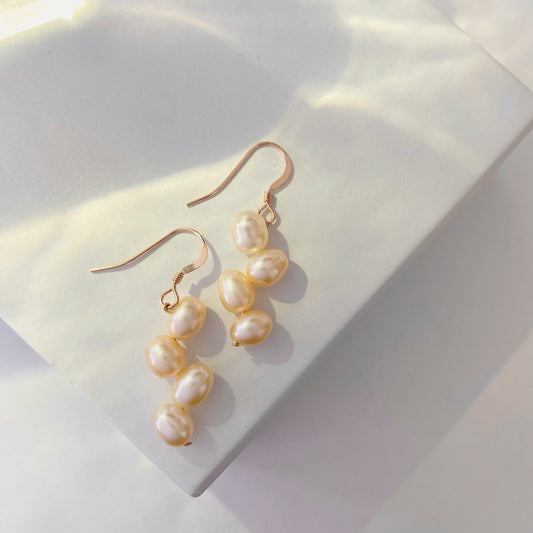 Lightning Freshwater Pearl Hook Earrings