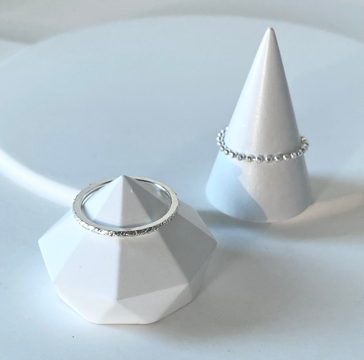 Diamond-cut Ball Chain Ring